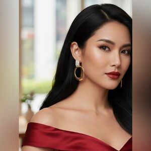 INC International Concepts Gold and Crystal Earrings